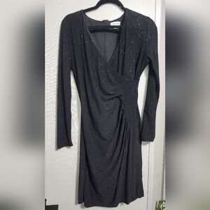 Chic Black Long Sleeve Mini Dress